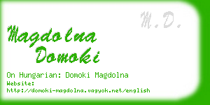 magdolna domoki business card